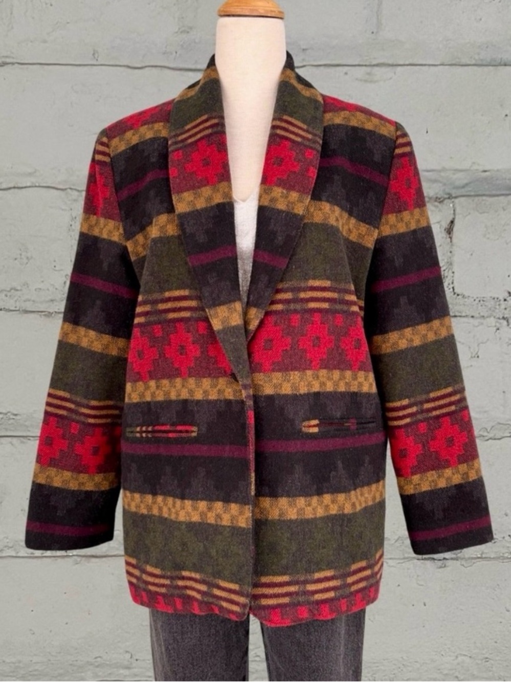 Vintage Boho Southwestern Blazer - medium petite